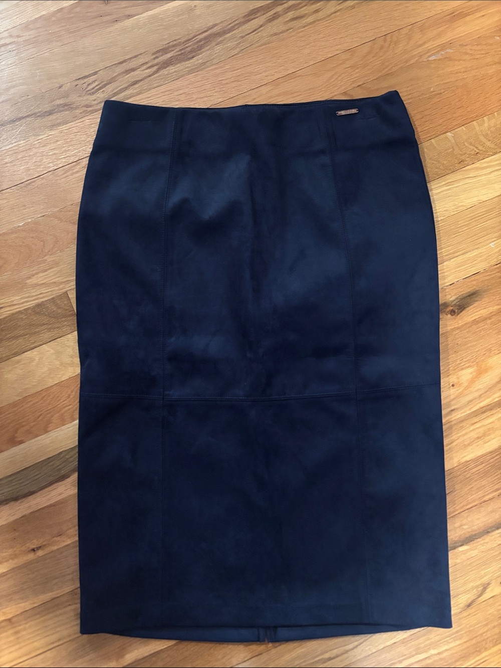 Women’s Black Suede Pencil Skirt